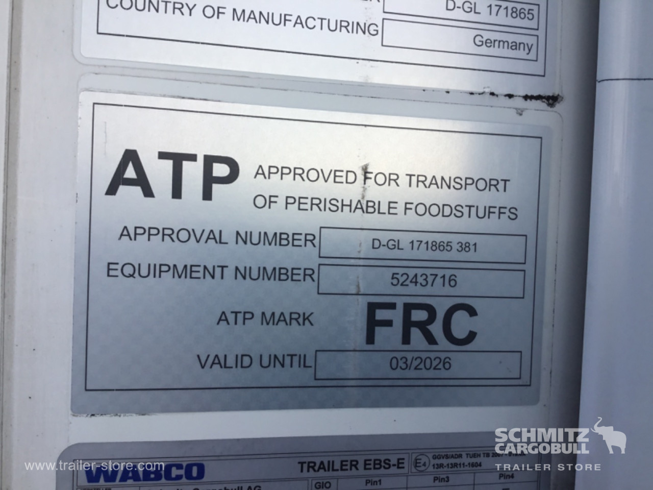 Schmitz Semi Reefer Meat hanging system