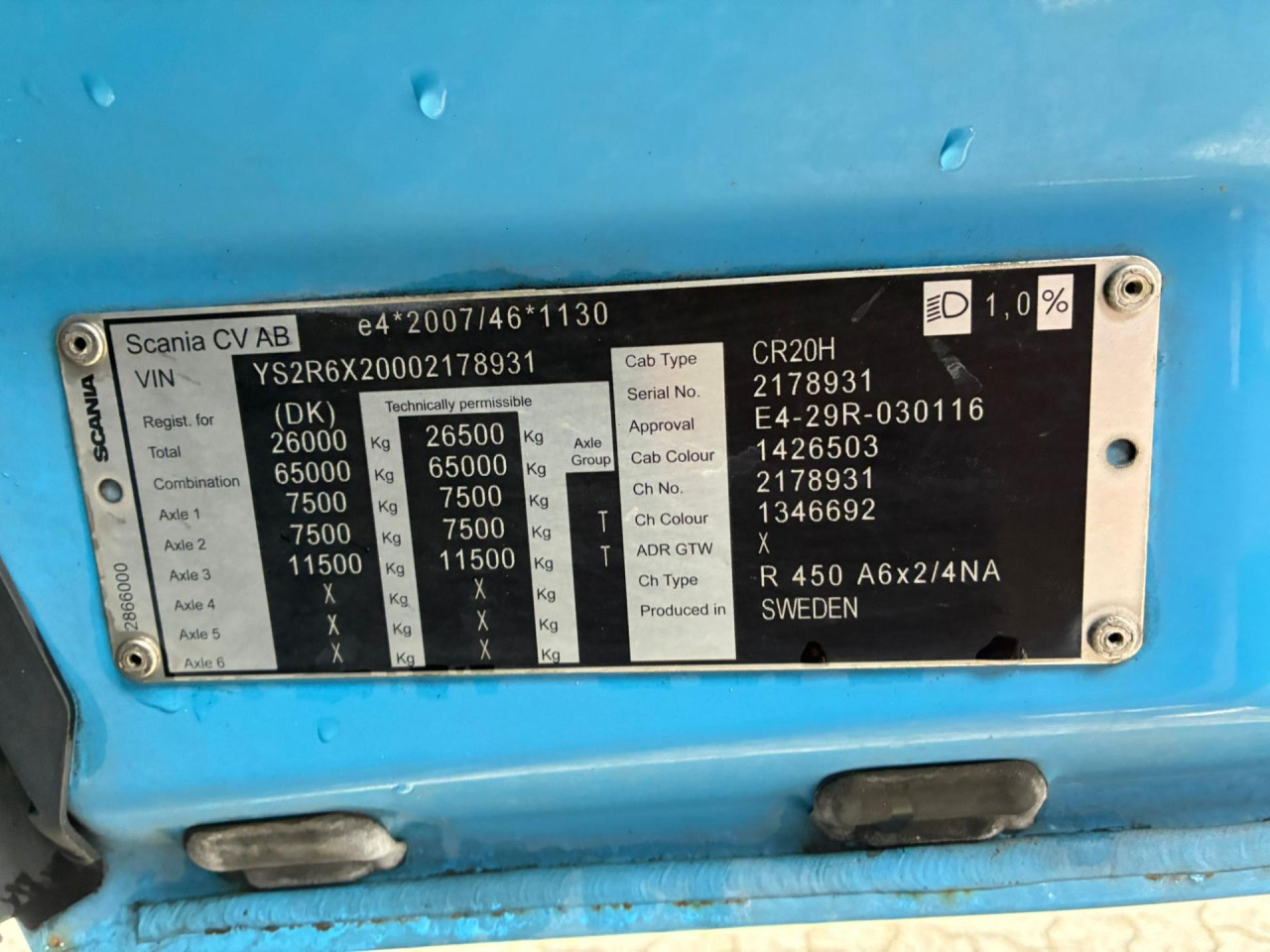Scania R 450 A6x2/4NA