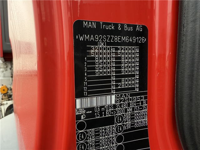 MAN TGS 35.480 8x4*4 Hvidtved Larsen 16.000 l.