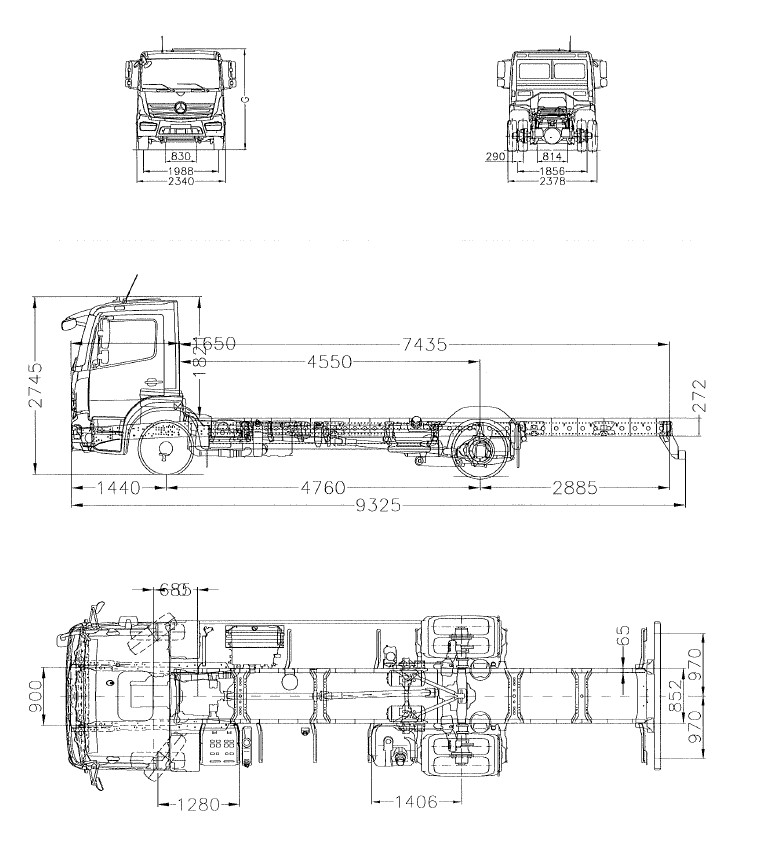 Mercedes Benz Atego 1221L 4x2 - 210HK - Chassis! Opbyg efter egne behov,