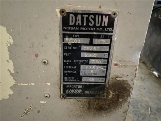 Datsun FB003 elektrisk truck - leveringsklar