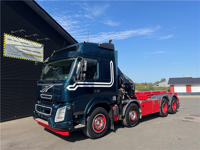 Volvo FMX540 8X4 tandem løft med Hiab XS 288 E6 kran og hejs