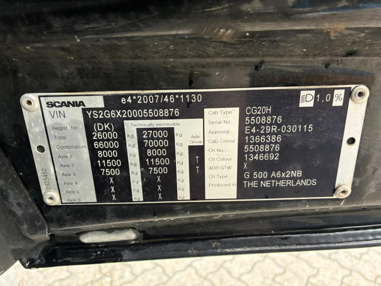 Scania G 500 A6x2NB - HYDRAULIK