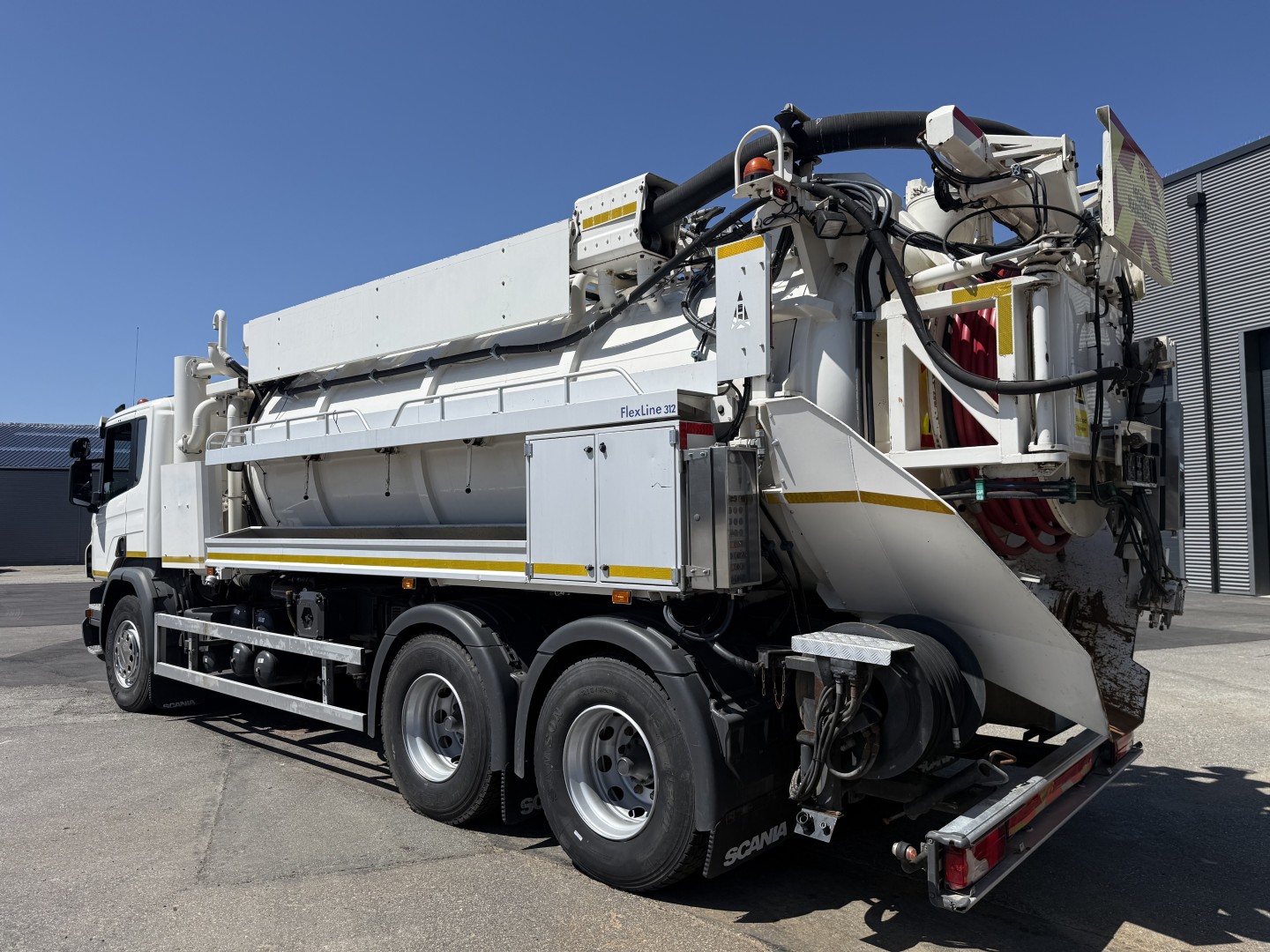 Scania P360 6x4 Hvidtved Larsen Flexline 312 Euro 6