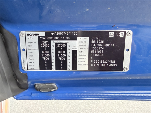 Scania P360 6x2*4 Hvidtved Larsen Flexline 310