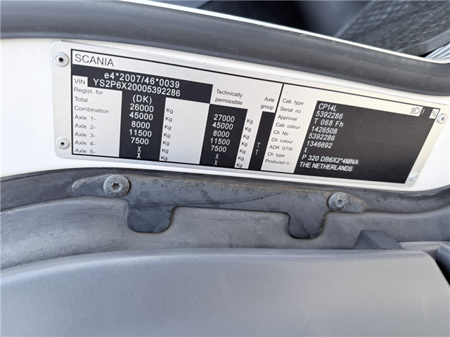 Scania P320 6x2*4 Carrier Supra 1250 Mt 9.80 m. kasse