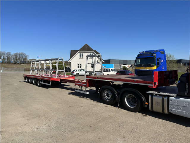 Kel-Berg Nedbygget trailer med reoler + udtræk