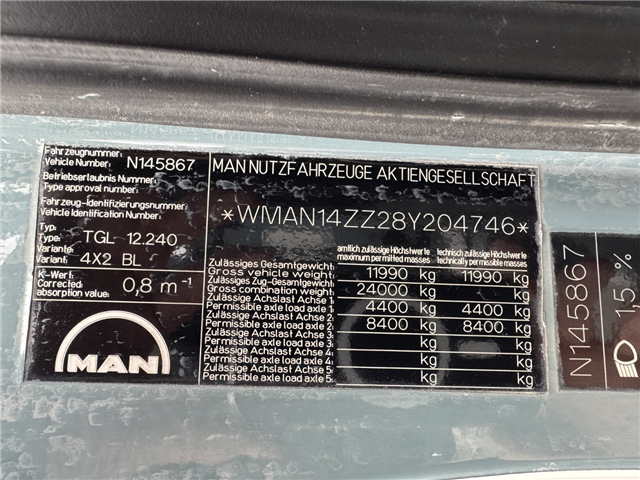 MAN TGL 12.240 4x2 Hvidtved Larsen SLP 5.5