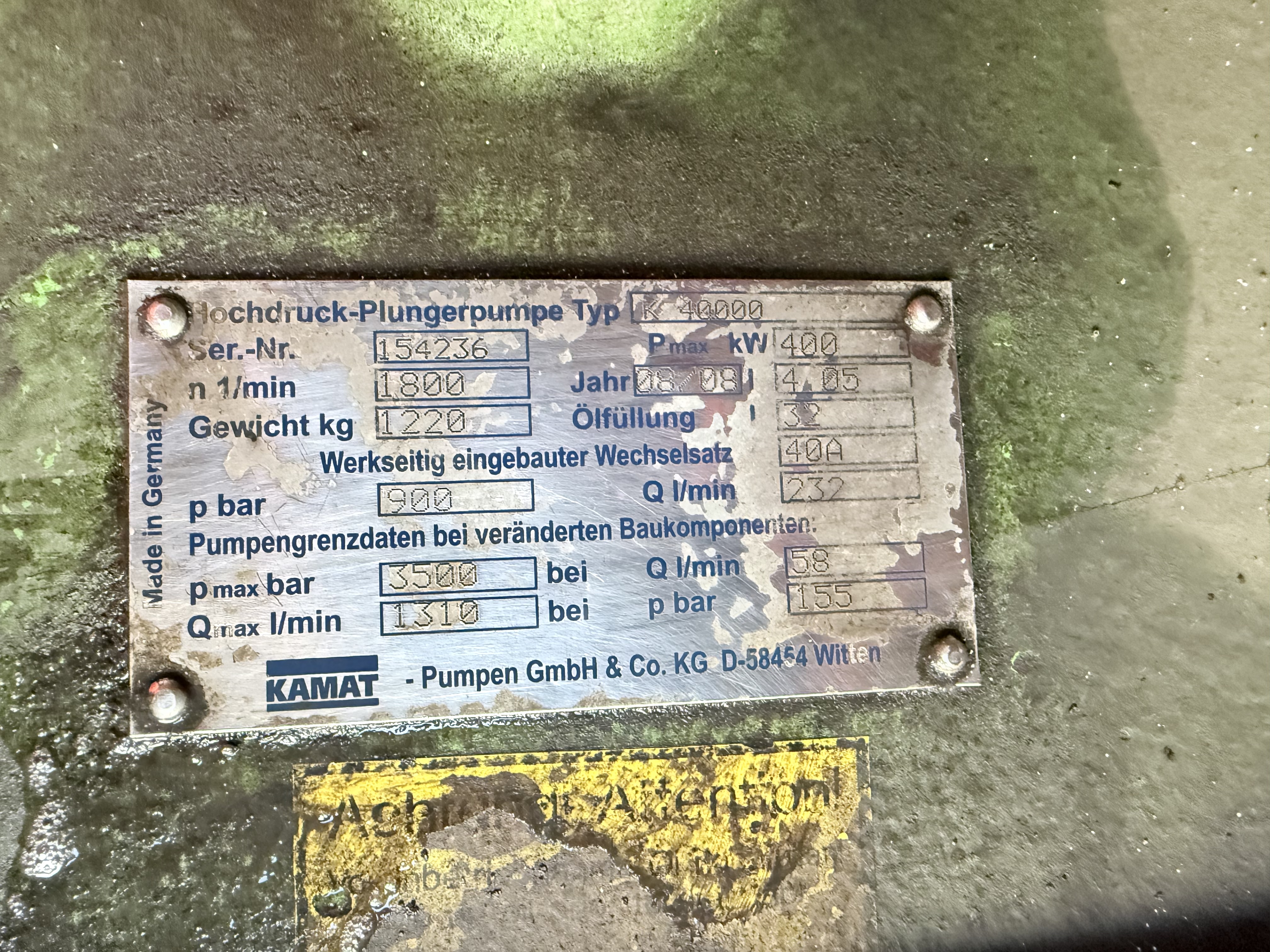 Krone 3 akslet Boxtrailer 1000 bar højtryksanlæg med Kamat pumpe 186 L/min. Deutz V8.