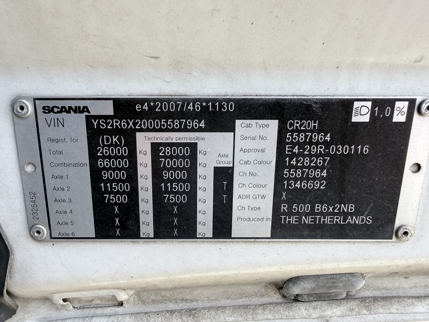 Scania R500 NGS CR20H 6x2 26 m3 Silo - Kompressor - Retarder