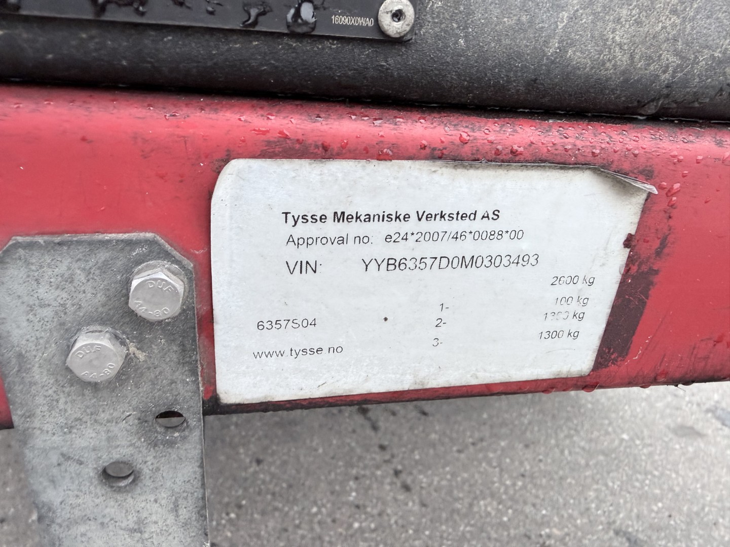 Diverse Tysse Nomek Minislamsuger / 1500 L Rustfri tank Trailer