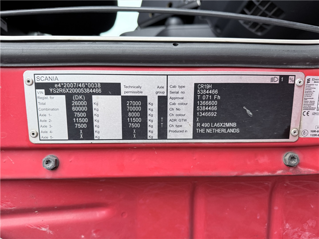 Scania R490 6x2 Highline Hydraulik Euro 6