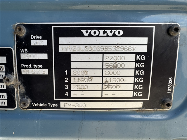 Volvo FM340 6x2*4 Hejs / Palfinger Epsilon 150Z96 (2012)