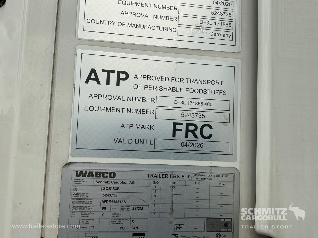 Schmitz Semi Reefer Meat hanging system