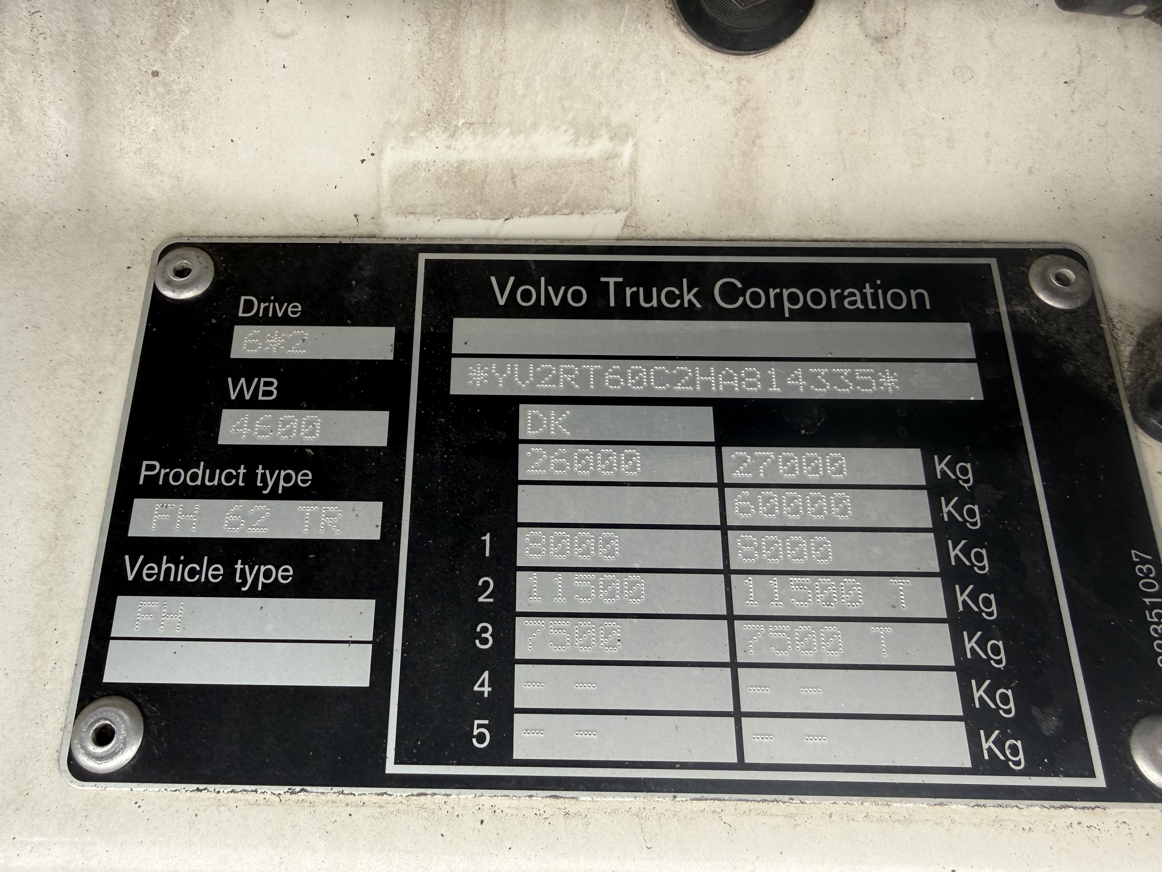 Volvo FH540 6x2*4 Schmidt korntip m/Ecotop