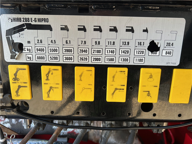 Volvo FMX540 Hiab XS 288 E6 kran og hejs